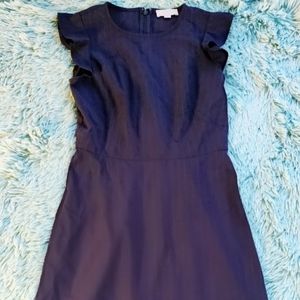 LOFT- Black Flutter Sleeve Sheath Dress - Size: 00P